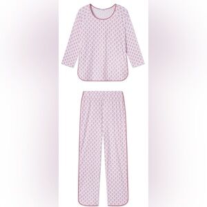 NWT LAKE Pima Long-Long Set in Light Camellia Posy - XXL
